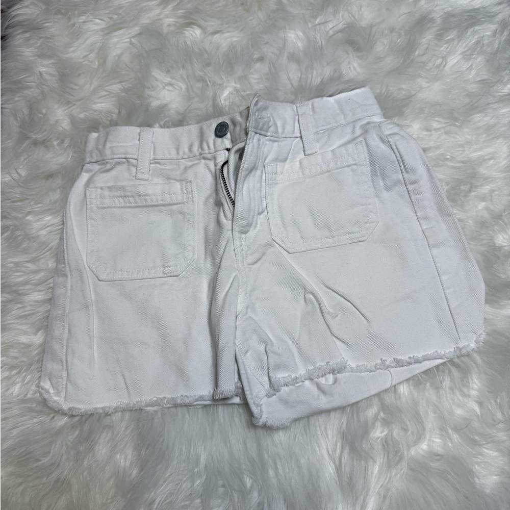 White Denim Girls Shorts